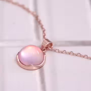 粉色幸運草玫瑰金×鎖骨項鍊