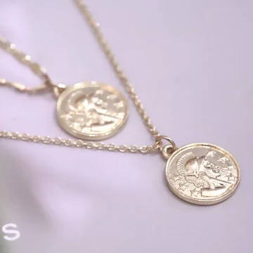 金屬希臘錢幣×雙層項鍊.avif