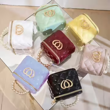 雙心立體水桶包&times;果凍鍊條斜背包&times;水藍