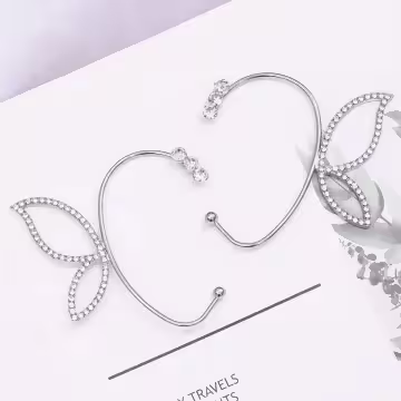 左耳線條蝴蝶飛舞×耳掛