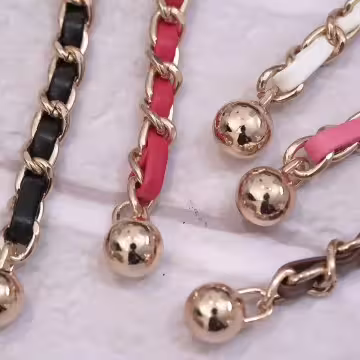 小香風鍊條皮革×手機斜背雙勾掛繩×咖啡