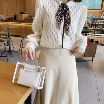 雙層可拆透明提把×鍊條斜背包×粉紅