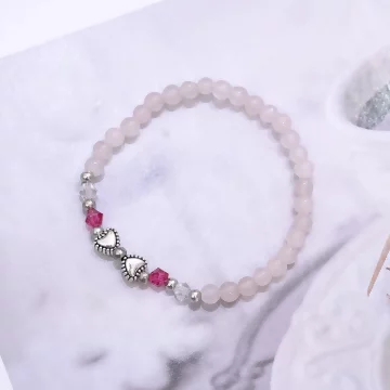 細串粉水晶愛心×固定式串珠手鍊.avif