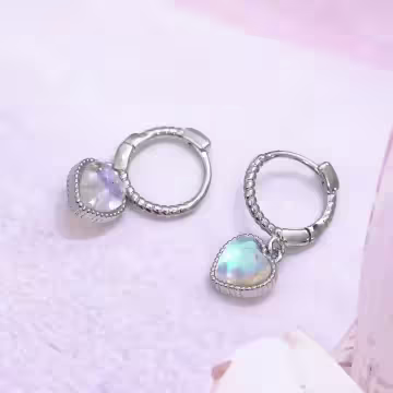 月光麻邊愛心&times;耳扣