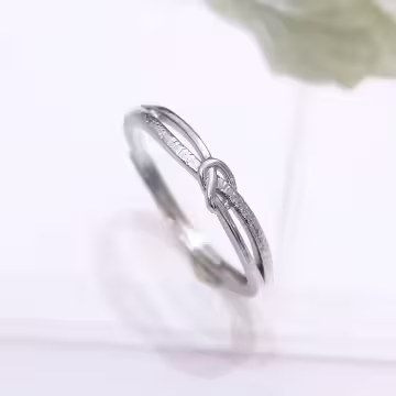 925銀飾&times;同心結&times;開口戒指