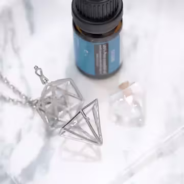 鑽石×薰香玻璃寶瓶×長項鍊