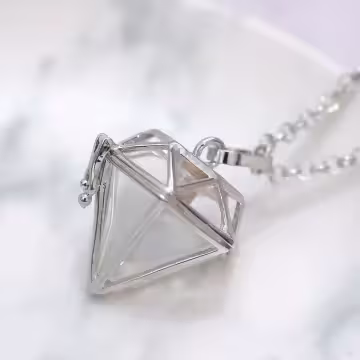 鑽石×薰香玻璃寶瓶×長項鍊