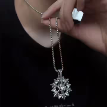 旋轉雪花飄×中性長項鍊