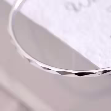 925銀飾×菱形切面×調節手環