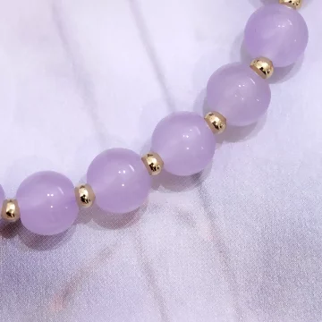 紫晶琉璃鬱金香×固定式串珠手鍊.avif