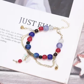 藍紅相間爆花晶×琉璃手鍊.avif
