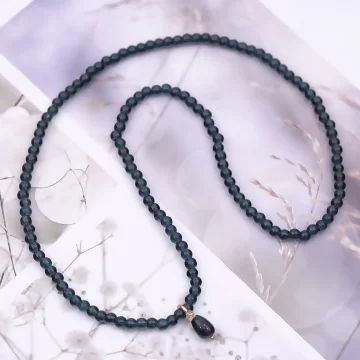 深藍琉璃三層×固定式串珠手鍊 .avif