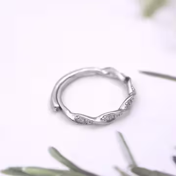 925銀飾×莫比烏斯晶鑽×開口戒指