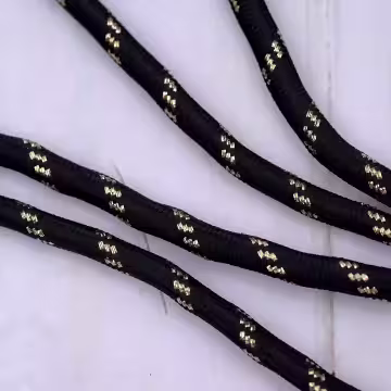 可調節雙環×金色×金蔥黑色布滌綸繩×手機斜背雙勾掛繩×金黑色