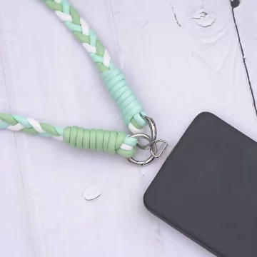 撞色麻花辮×手機斜背雙勾掛繩×綠白.avif