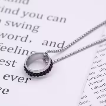 鍊條指環×中性長項鍊