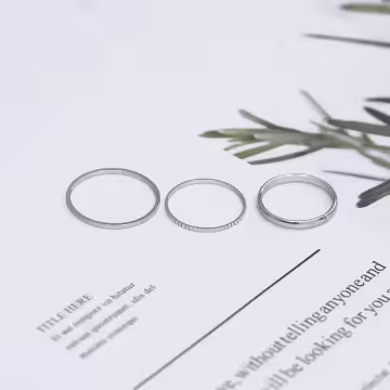 小碎銀簡約波浪×六套件戒指組×銀色