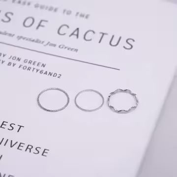 愛心小串珠×五套件戒指組×桃粉