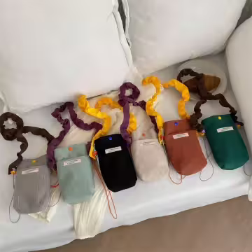 燈芯絨撞色街頭包×斜背包×灰色