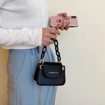 糖果色鍊條小廢包×斜背包×黑色.avif