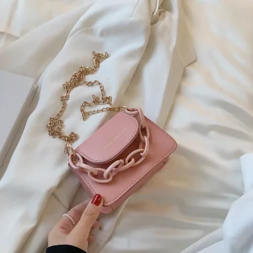 糖果色鍊條小廢包×斜背包×粉色.avif