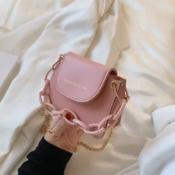 糖果色鍊條小廢包×斜背包×粉色.avif