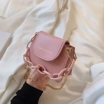 糖果色鍊條小廢包×斜背包×粉色