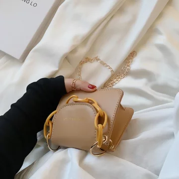 糖果色鍊條小廢包×斜背包×駝色.avif