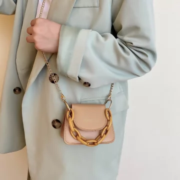 糖果色鍊條小廢包×斜背包×駝色.avif