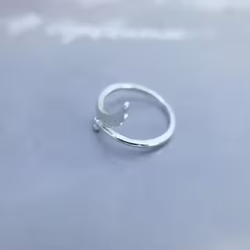 925銀飾&times;心之翼&times;開口戒指