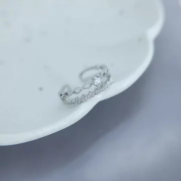 925銀飾×雙層蕾絲拱星×開口戒指.avif