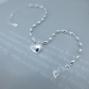 925銀飾×米珠光面愛心×手鍊.avif