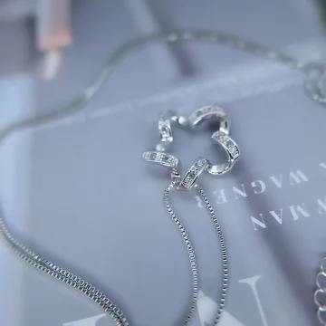 925銀飾×塗鴉鏤空星星×鎖骨項鍊 .avif