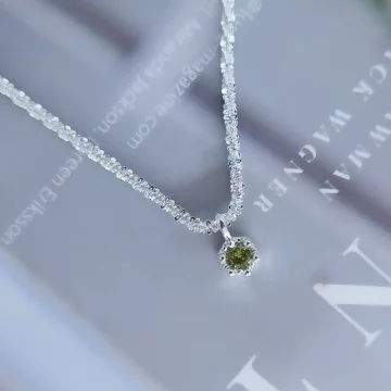 925銀飾×宮廷風綠水鑽×鎖骨項鍊 .avif