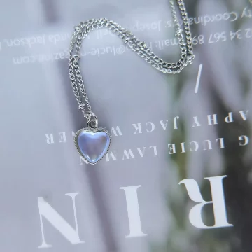 925銀飾×月光麻邊愛心×鎖骨項鍊 .avif