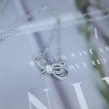 925銀飾×晶鑽雙結繩×鎖骨項鍊 .avif