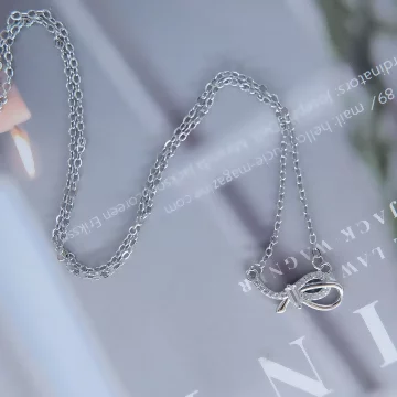 925銀飾×晶鑽雙結繩×鎖骨項鍊 .avif