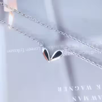 925銀飾&times;相思豆愛心&times;鎖骨項鍊