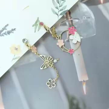 櫻花追蝶×不對稱三角耳夾