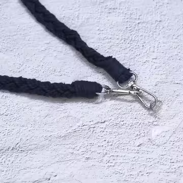 單色結辮編織×手機斜背雙勾掛繩×深藍