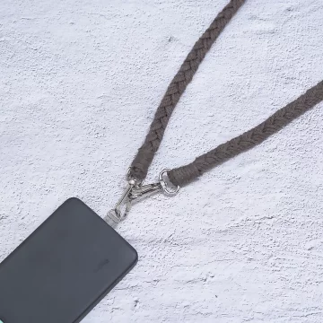 單色結辮編織×手機斜背雙勾掛繩×咖啡.avif