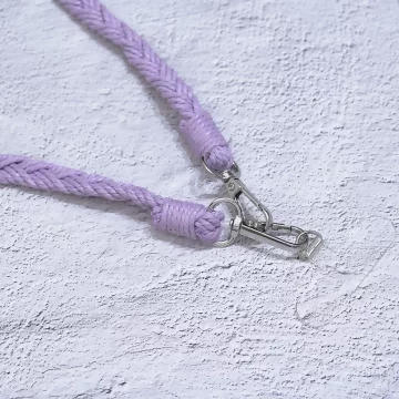 單色結辮編織×手機斜背雙勾掛繩×紫色.avif