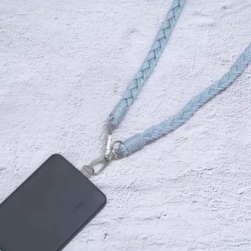 單色結辮編織×手機斜背雙勾掛繩×淺藍.avif