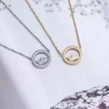 316鋼飾×皇冠之心×鎖骨項鍊×金色