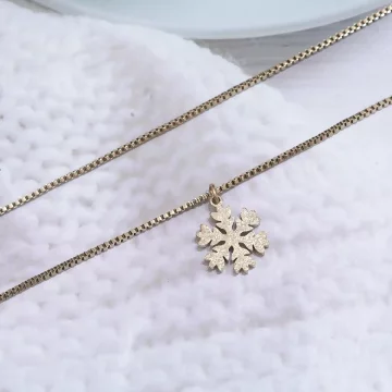 316鋼飾×雪花片×鎖骨項鍊×金色.avif