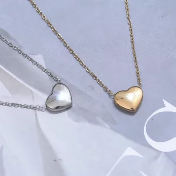 316鋼飾×愛心×鎖骨項鍊×金色.avif