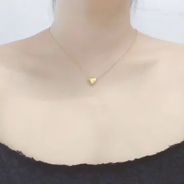 316鋼飾×愛心×鎖骨項鍊×金色.avif