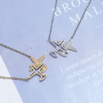 316鋼飾×小飛機×鎖骨項鍊×金色.avif