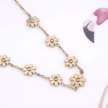 316鋼飾×小雛菊×手鍊×金色
