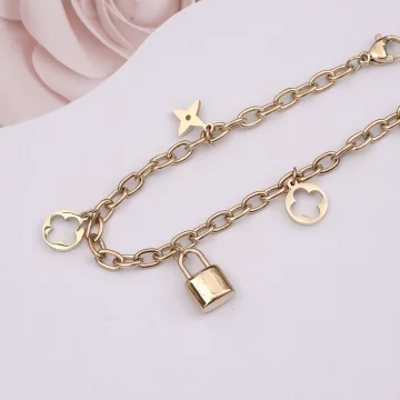 316鋼飾×心鎖印花 ×手鍊×金色.avif